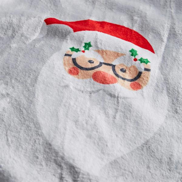 Christmas Santa Spec-Tacular Grey Throw 130x170cm