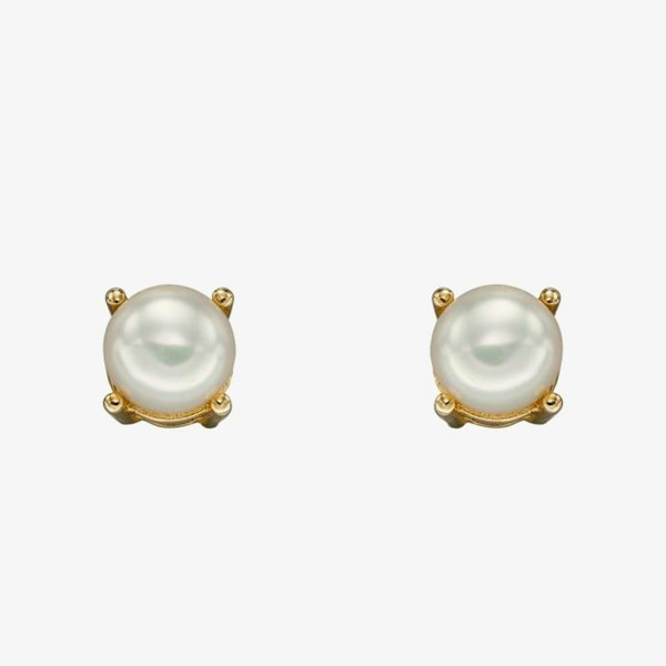 T. H. Baker 9ct Yellow Gold Freshwater Pearl June Birthstone Stud Earrings GE2331
