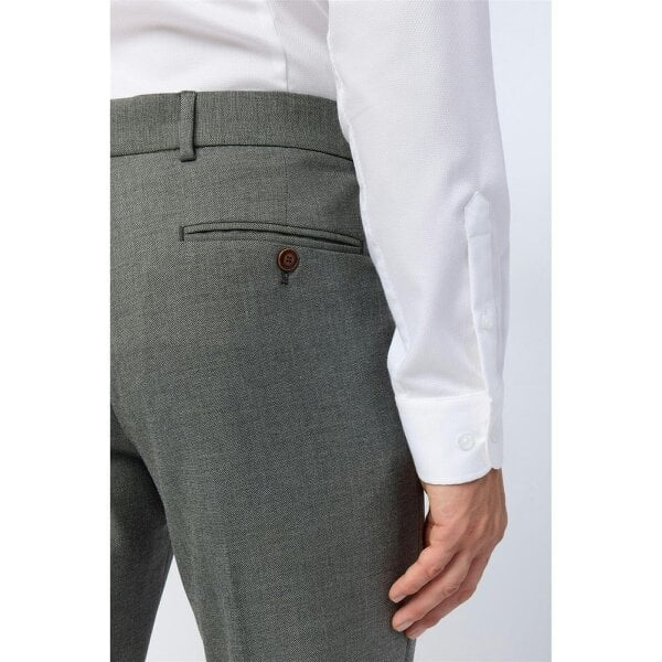 Antique Rogue Slim Fit Grey Texture Stretch Trousers
