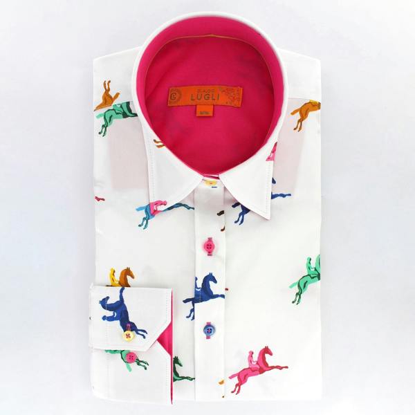 HORSE AND RIDER  WOMENS  PRINT SHIRT - Premium Men's Patterned Shirt by Claudio Lugli | Bold Design, Tailored Fit, Best Printed Shirts