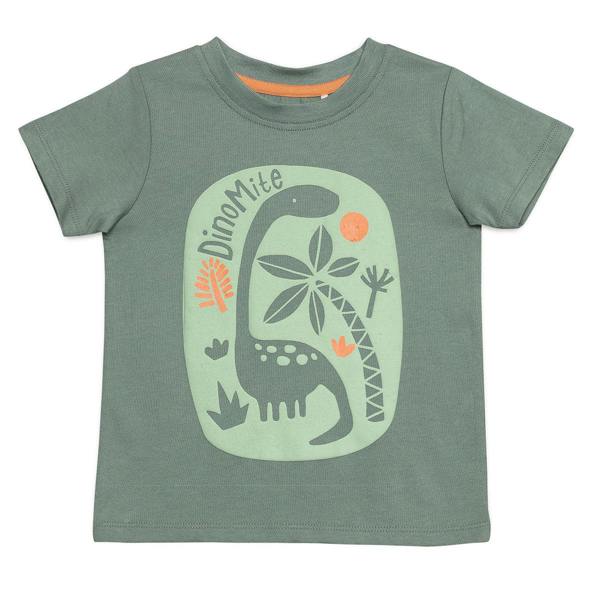 Mini Cuddles Baby Boys 3pk Dinosaur Print T-Shirts, Multicolour