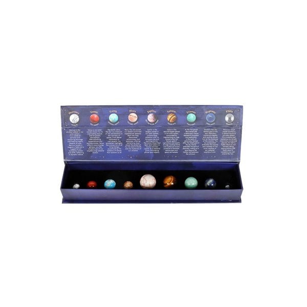 Serano Solar System Gemstone Crystal Sphere Set