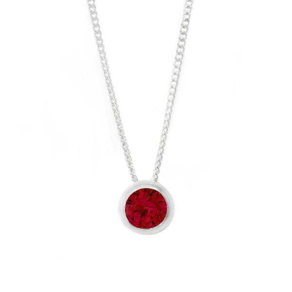 Say It With January Birthstone Necklace - Sterling Silver - July