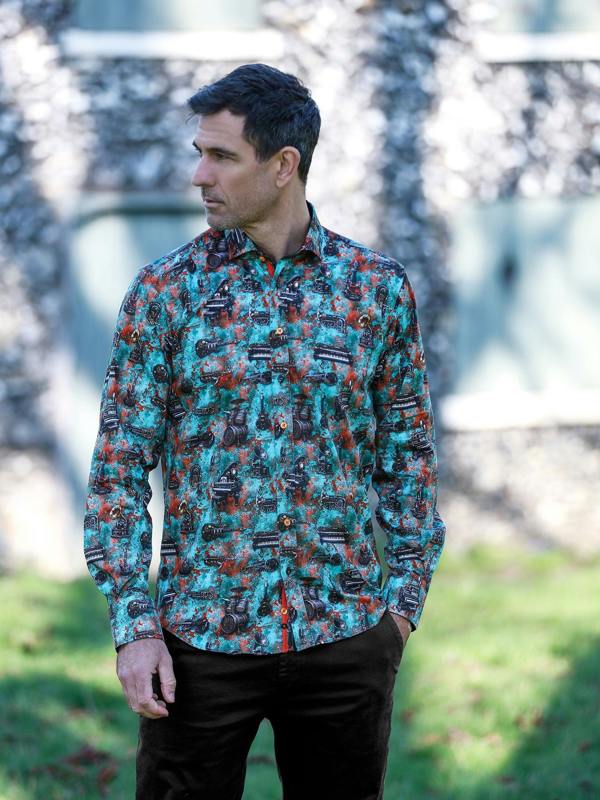 STEAMPUNK INSTRUMENT PRINT SHIRT - Claudio Lugli Shirts