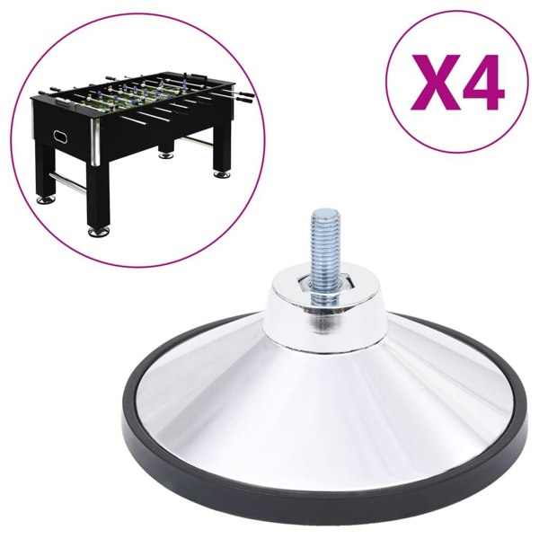Berkfield Football Table Feet 4 pcs Chrome