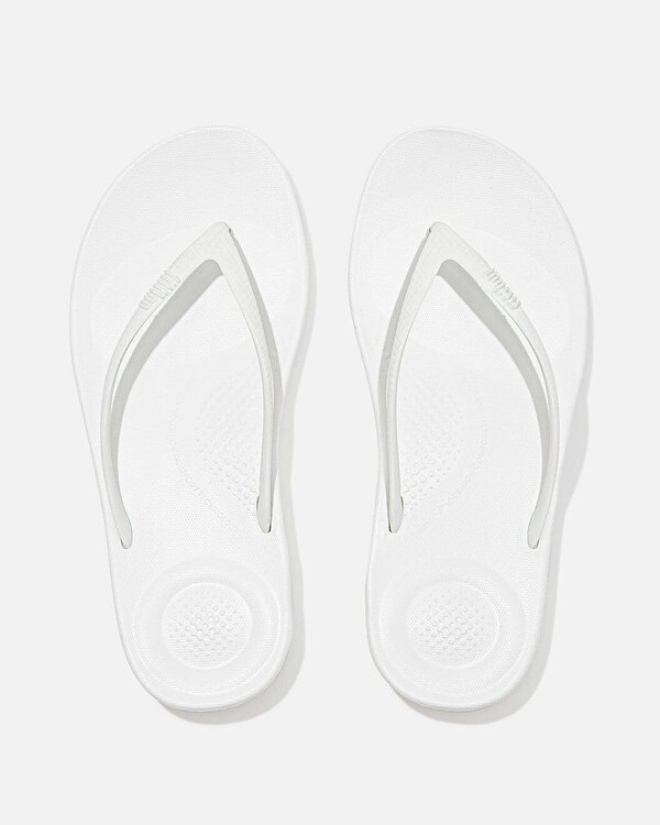 FitFlop Iqushion Womens Ergonomic Flip-Flops - Urban White 194