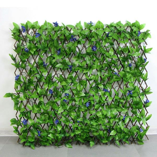 HYGRAD BUILT TO SURVIVE Artificial Hedge Flower Garden Screening Expanding Trellis Privacy Screen 1x2m