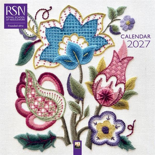 Royal School of Needlework Calendar 2027, Wall Calendars, Month To View, Lifestyle, Gift