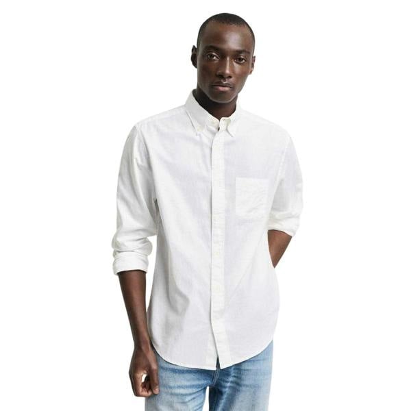 Gant Mens Fit Archive Button-Down Shirt - Cream - 