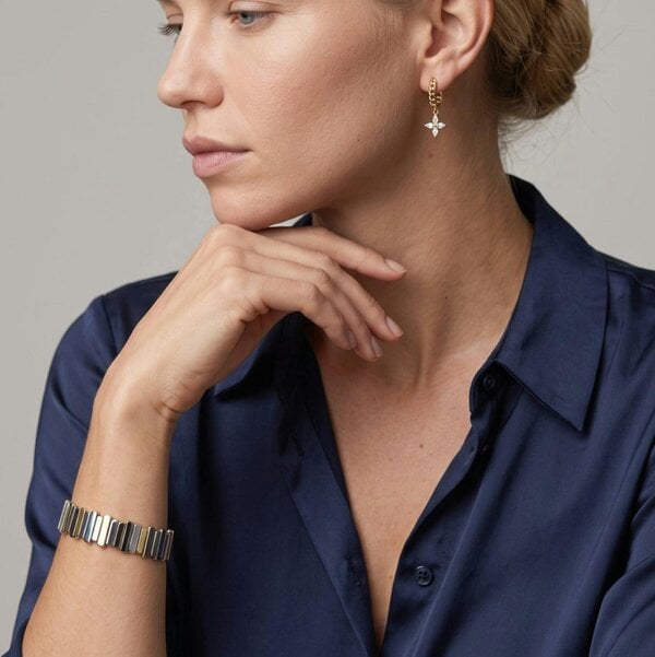 Uchi & Soto Shikaku Mixed Metals Cuff Bangle