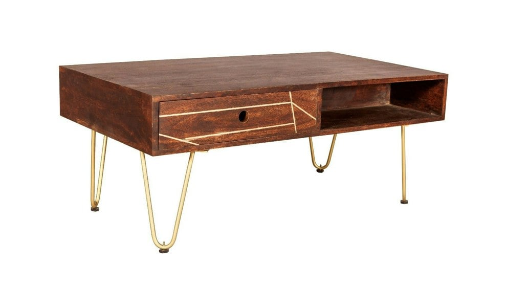 IH Design Rectangular Coffee Table Bishop Dark Mango