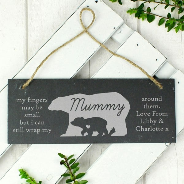 Personalised Memento Company Personalised Bear Slate Door Plaque