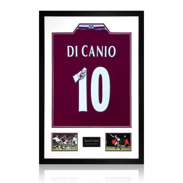 Paolo Di Canio Signed West Ham Shirt Premium Frame