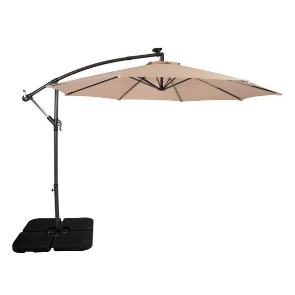 Jardi LED Cantilever Parasol 3m With Square Base – Beige