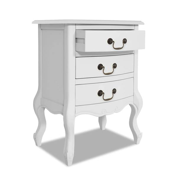 Statement Furniture Juliette Vintage Chic 3 Drawer Bedside Table