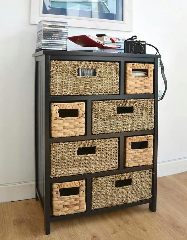 Statement Furniture Tetbury 8 Drawer Storage Unit with Baskets Assembled