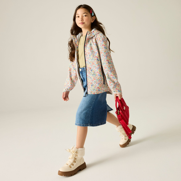 Regatta Girls Cath Kidston Floral Waterproof Jacket - Powder Lilac/Pink Haze