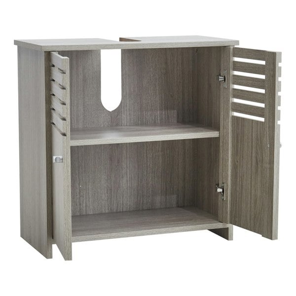 Living and Home Wooden Freestanding Bathroom Under Sink Storage Cabinet