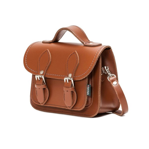 Zatchels Handmade Leather Micro Satchel - Chestnut