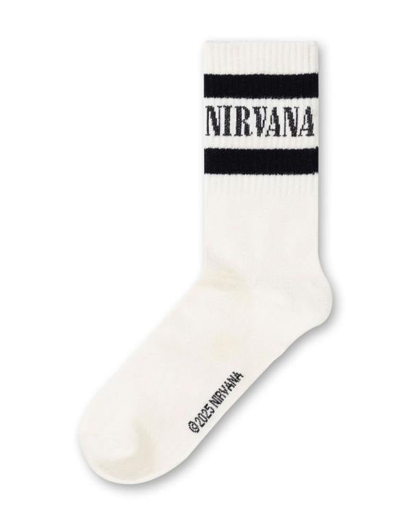 Nirvana Mens Multicoloured Logo 3 Pack Calf Socks Set of 3
