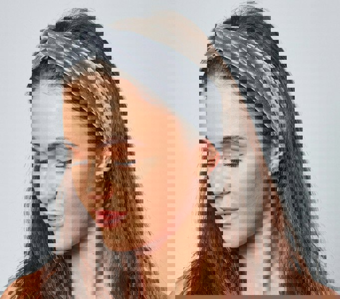 Antonia York Silver Grey Velour Velvet Headband | Tess Twisted Knot Elasticated Bandana