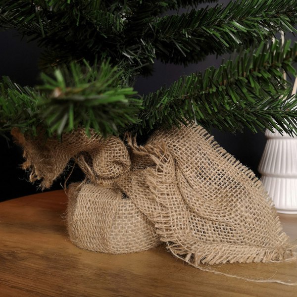 Samuel Alexander 60cm Mini Richmond Christmas Tree in a Burlap Base with 72 Tips