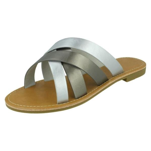 Savannah Ladies Savannah Wide Fitting Flat Strappy Mules F00387