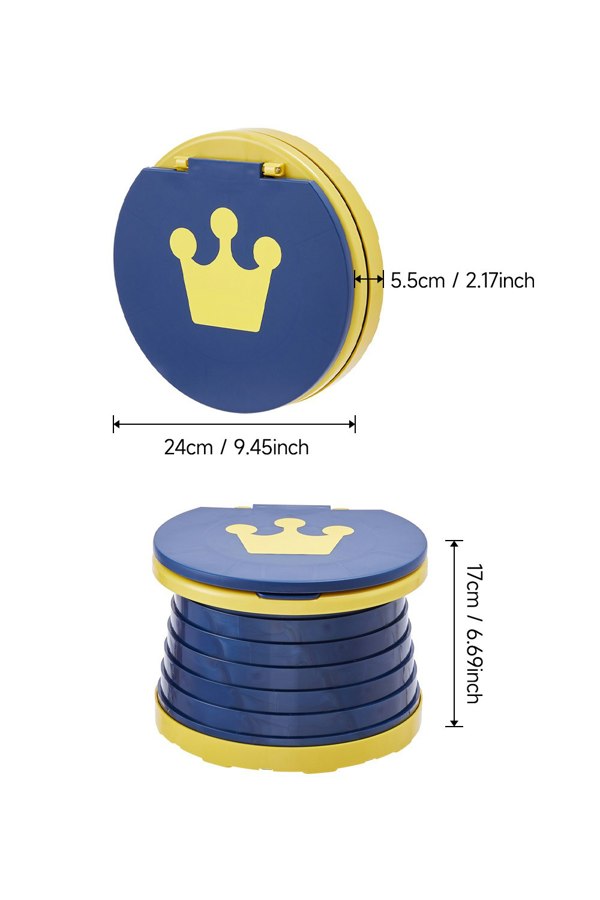 Living and Home Dark Blue Foldable Portable Toddler Potty Toilet: Safe, Sized, and Height-Appropriate