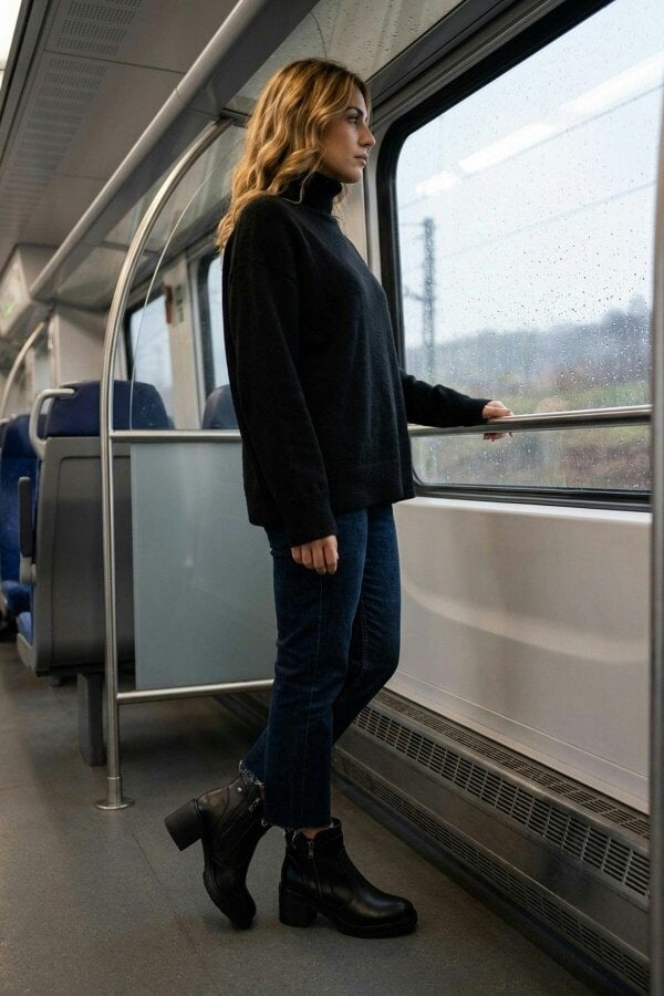 ikrush Cressida Chunky Heel Ankle Boots