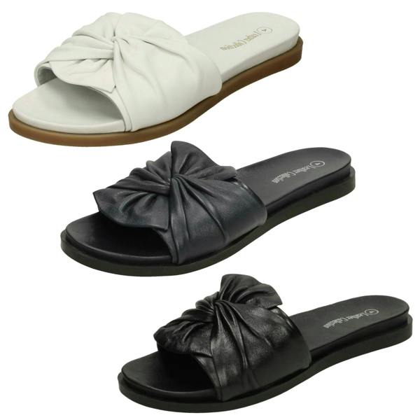 Leather Collection Ladies Leather Collection Twisted Vamp Mules F00203