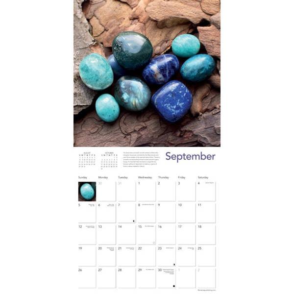 Healing Crystals Calendar 2027, Wall Calendars, Month To View, Lifestyle, Gift