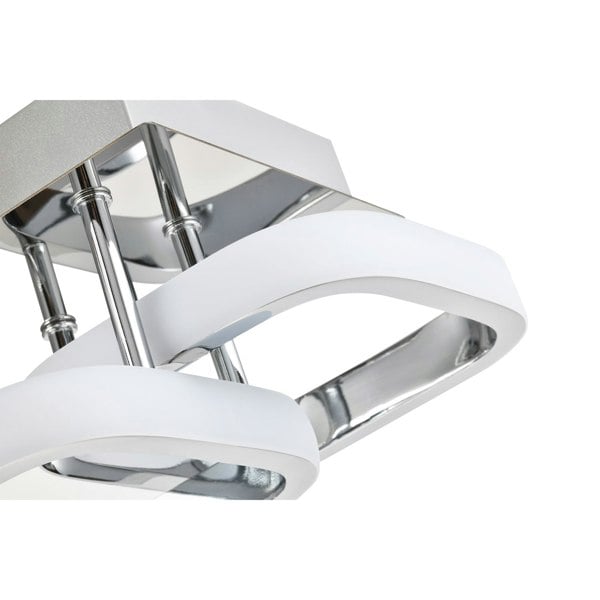 Contemporary Compact Double Head LED Chrome Ceiling Light Fitting Image 4