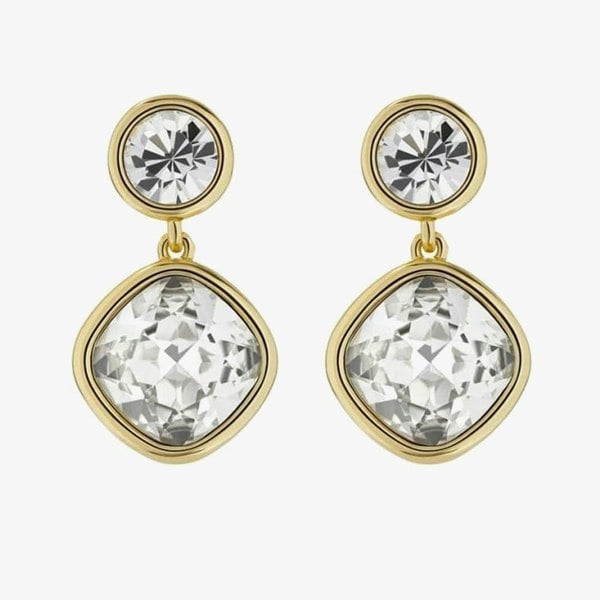 Ted Baker Craset Gold Tone Plated Crystal Dropper Earrings TBJ3694-02-02