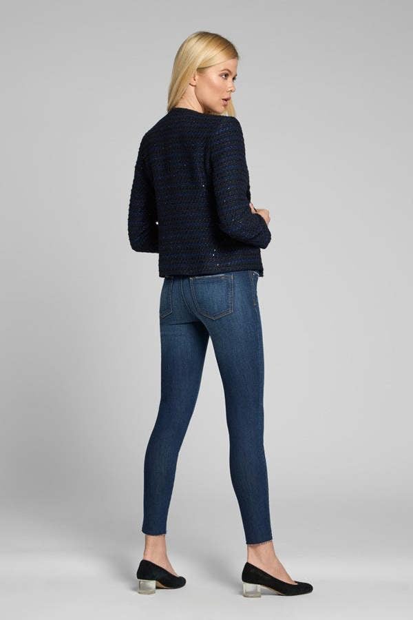 Rumour London Camille navy tweed jacket