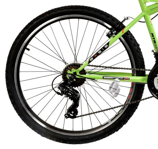 Basis Bikes Basis Connect Hardtail Mountain Bike, 26" Wheel - Green/Black