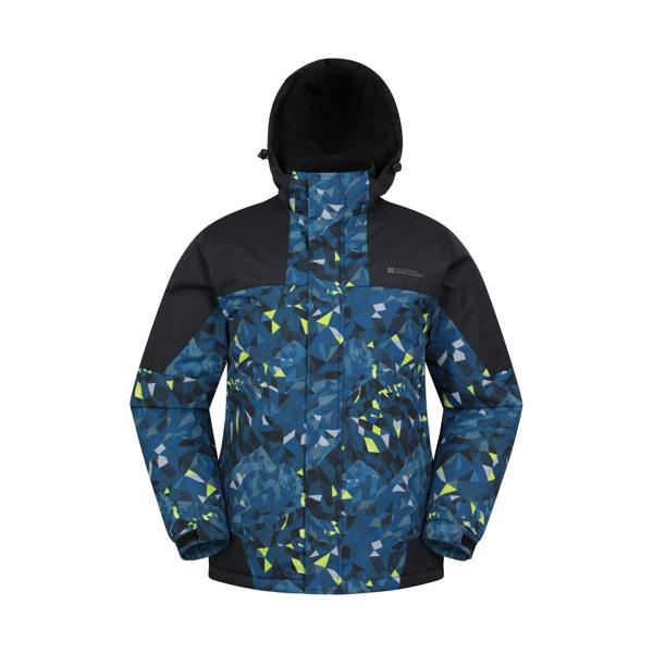 Mountain Warehouse Mens Shadow II Printed Ski Jacket - Dark Blue - 