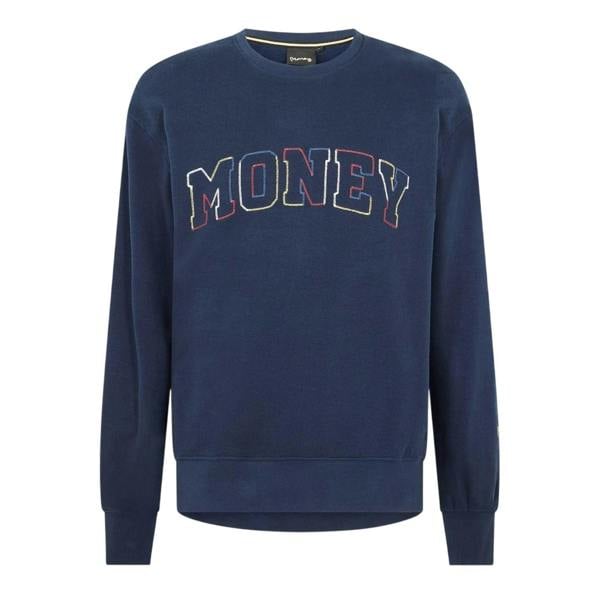 Money Mens Embroidered Logo Sweatshirt - Navy - 