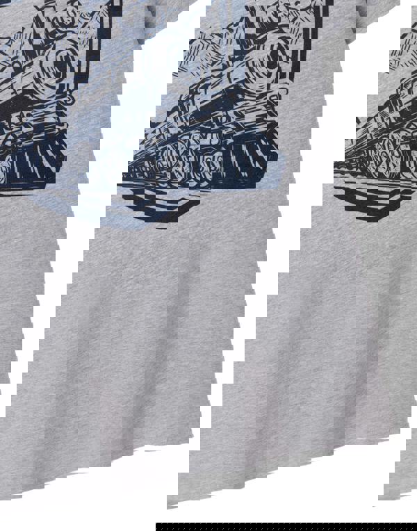 Yellowstone Mens Grey Train Station Short Sleeved T-Shirt