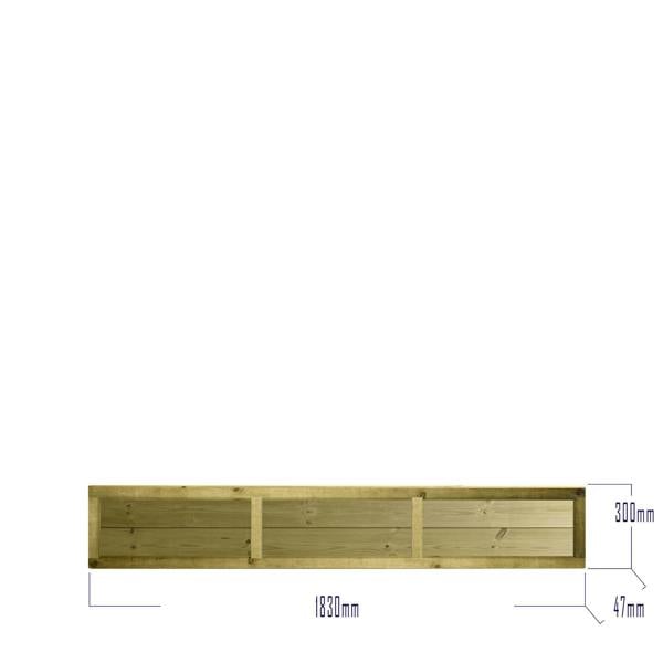 [amazon variation] ultimate t&g horizontal fence panel [6ft x 1ft, 2ft, 3ft, 4ft] 6