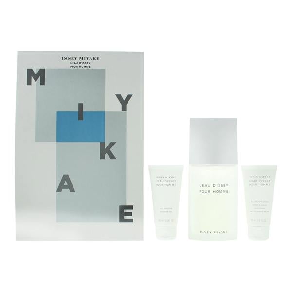 Issey Miyake L'eau D'issey Pour Homme 3 Piece Gift Set: Eau de Toilette 125ml - Shower Gel 50ml - Aftershave Balm 50ml