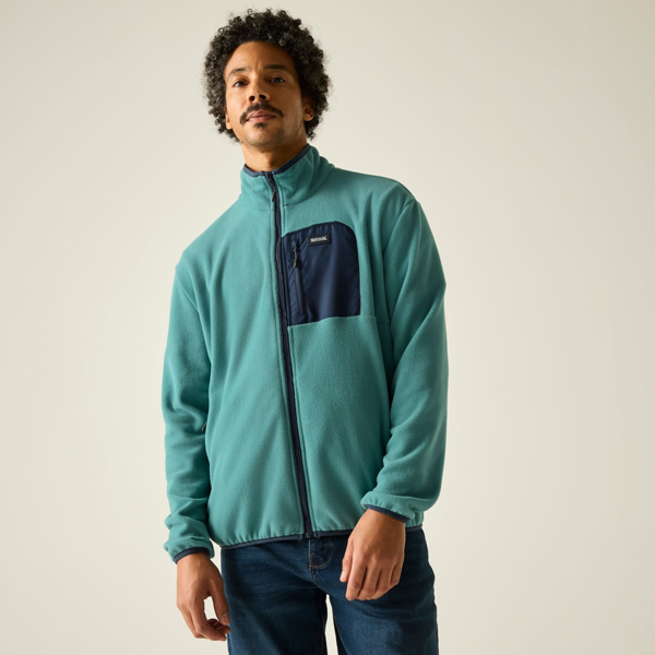 Regatta Mens Frankie Full Zip Fleece Jacket - Arctic/Navy
