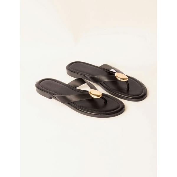 Blue Vanilla Pebble Embellished Flip Flops