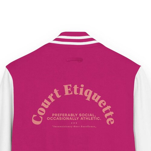 Anchor & Crew Court Etiquette Tennis Club League Cotton Varsity Letterman Jacket
