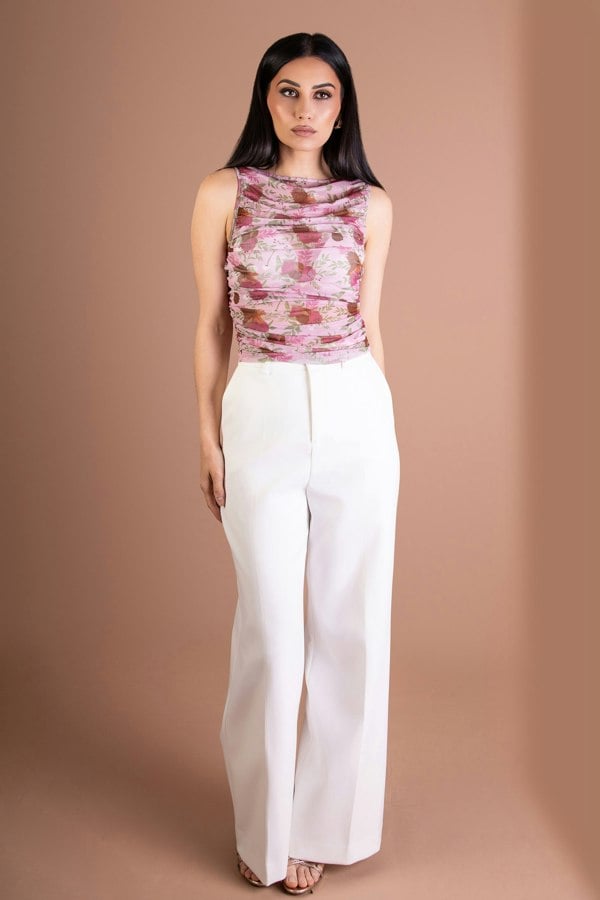 BALOU WOMENS WIDE LEG TROUSERS