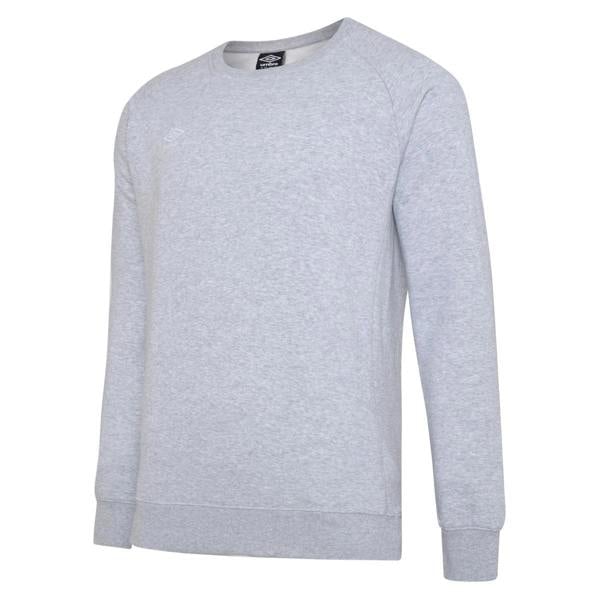 Umbro Childrens/Kids Club Leisure Sweatshirt - Grey Marl/White