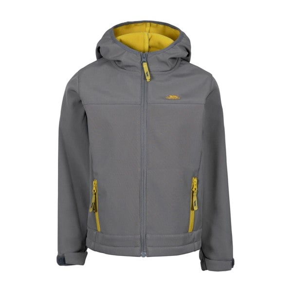 Trespass Childrens/Kids Faster Soft Shell Jacket - Storm Grey/Sulphur