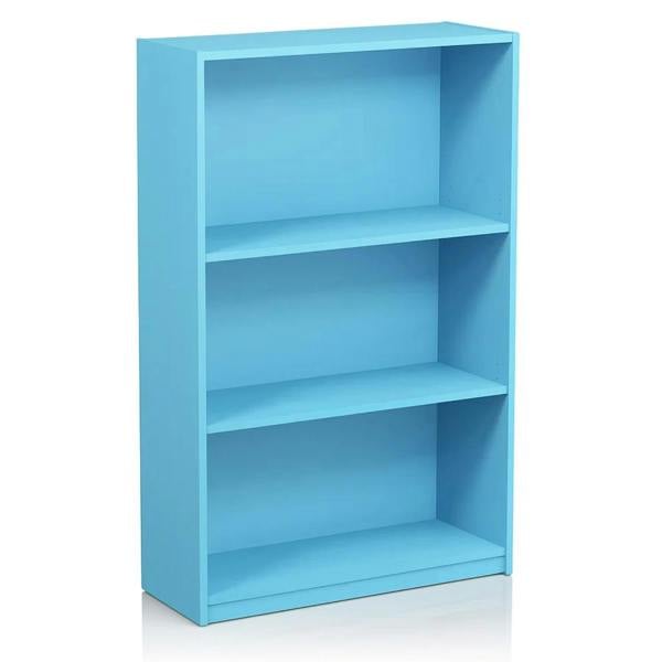 WALPLUS JAYA Simple Home 3-Tier Adjustable Shelf Bookcase, Light Blue | Stylish Wall Art for Modern Homes