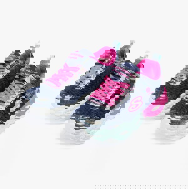 Skechers 303717L/NVMT TWISTY GLOW Girls Trainers Navy/Multi
