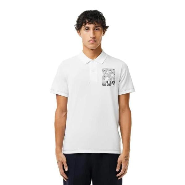 Lacoste Mens The French Regular Polo Shirt - White - 