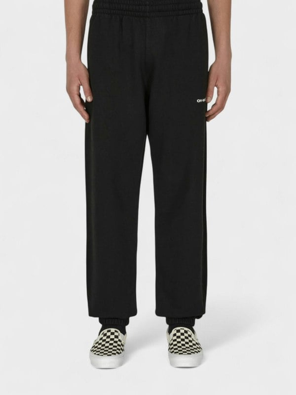 Off - White Wave Outline Diag Slim Sweatpants Black - Supplied FashionOff - White